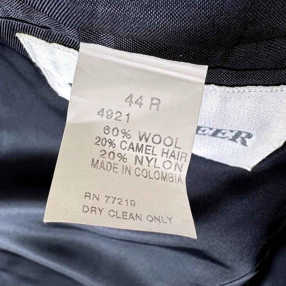 Cricketeer Sport Coat 44R Gray Herringbone Wool Camel Hair Old Money Classic